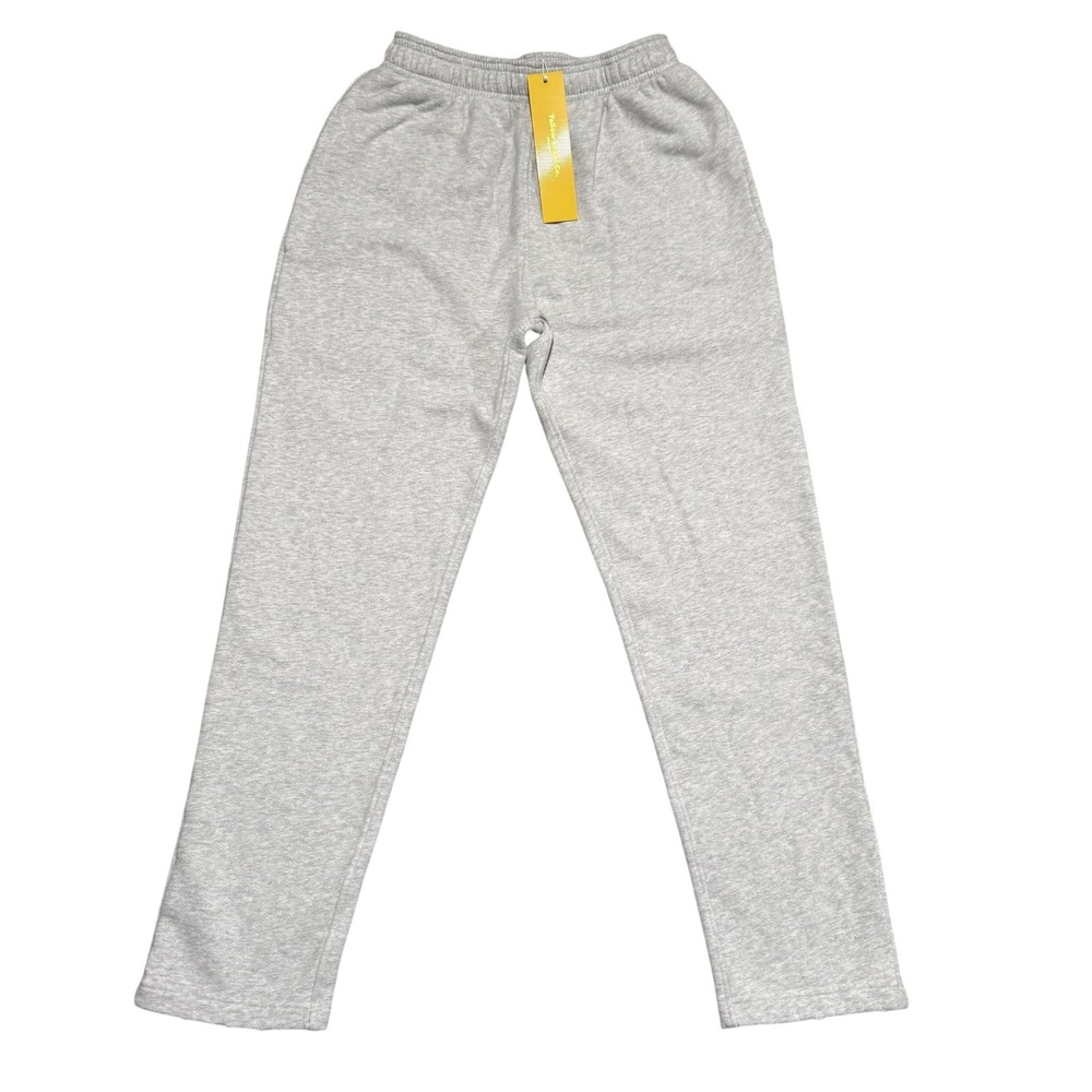 Yellow Label Co Sweatpants Womens XS Gray Fleece 100% Cotton Joggers Loungewear - Picture 1 of 9